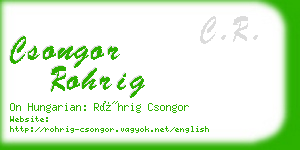 csongor rohrig business card